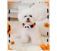 Pet Halloween Collar for Dog and Cat Pumpkin Funny Pattern Adjustable for Small Medium Large Dog and Cat Decor Decoration (M,B)