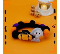 Pet Halloween Collar for Dog and Cat Pumpkin Funny Pattern Adjustable for Small Medium Large Dog and Cat Decor Decoration (S,H)