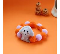 Pet Halloween Collar for Dog and Cat Pumpkin Funny Pattern Adjustable for Small Medium Large Dog and Cat Decor Decoration (M,F)