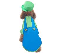 Pet Halloween Costume Dog Super Brothers Costumes Role Play Super Bro Clothes for Thanksgiving Christmas (Light Green, M)