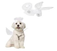 Pet Halloween Costume,Festival Party Dog Angel Dress Up Costume with Halo Wing,Dog Cosplay Outfit for Cat Small Medium Dogs_S