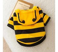 Pet Halloween Costume Honey Bee Role Play Hoodie with Buckle or not Dogs Cats Party Cosplay Funny Outfit Clothes with Hat or not