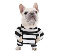 Pet Halloween Prisoner Costume with Write-On Boards,Cat Dog Holiday Party Prison Uniform Cosplay Dress Up Outfit for Photo Shoot & Social Media_S