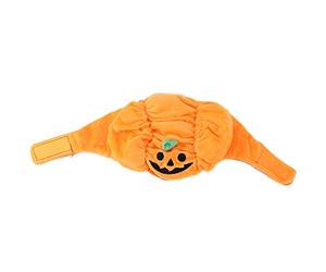 Pet Halloween Pumpkin Hat Soft Plush Pet Hat Adjustable Neck Girth for Cats Dogs Rabbits - Comfortable Fit, Durable Material, Festive Holiday Wear