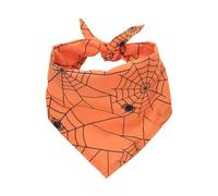 Pet Halloween Saliva Cloth - Washable Halloween Dog Bandana, Washable Saliva Cloth with Triangle Skull Pumpkin Spider Design, Adjustable for Costumes