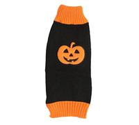 Pet Halloween Sweater - Warm Comfortable Acrylic Fiber Pullover, 2 - Legged Sleeveless Design, Cute Pumpkin Party Outfit for Dogs & Cats, Indoor Outdoor Use, Medium Size Orange (type 1)