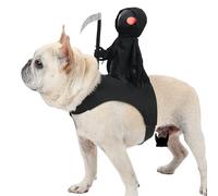 Pet Halloweens Scythe Knight Cosplay Costume,Cat Dog Dark Harvest Knight Dress Up Outfits Horror Festival Knight Shirt for Small Medium Large Dogs_L