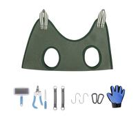 Pet Hammock Repairing Nail Auxiliary Cat Dog Grooming Hammock Restraint Bag Cat Grooming Cleaning Holder(Dark green,M(75X51cm))