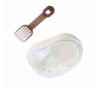 Pet Hamster Bathroom Litter Transparent Plastic Bath Washroom Box With Easily Your Pet While They Are It Their and At (Blue)