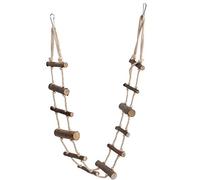 Pet Hamster Climbing Ladder, Parrot Nature Wood Long Climbing Ladders Squirrel Suspension Rope Bridge for Squirrel Hamster Totoro Sugar Gliders