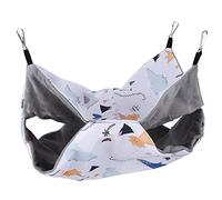 Pet Hamster Hanging Hammock Soft Dinosaur Pattern Canvas Crystal Velvet Hammock for Hamsters Mice White Rats Chinchillas, 1 X, Ideal for Small Pets (L Dinosaur)
