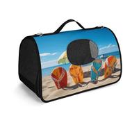 Pet Handbag, Colorful Flip Flops Beach Ball Print Pet Handbag,Fashion Dog Carrier for Cat and Samll Dog,Any Travel and Outdoor Activity.