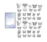 PET Handbook Stickers 40pcs with Three Dimensional Light Shadow Effect (Butterfly)