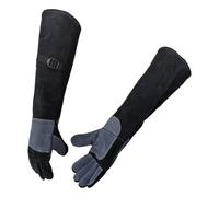 Pet Handling Gloves for Groomers and Pet Owners, Extended Forearm Coverage with Reinforced Fingers and Hand Restraint Glove Long Cuff Glove Transfer Scratch Handling Leather Grooming Restraint Animal