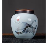 Pet Handmade Gold Ceramic Mini Jar Portable Sealed Small Size Jar Animal Cremation Ash Storage Mementos Animal Urn(1)