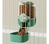 Pet Hanging Automatic Feeders Drinking Bowls，Gravity Rabbit Feeder and Water Set，Cage Cat Food Bowl Feeding Station for Puppy Kitten Chinchilla Hedgehog Guinea Pig Ferret (Green-Food)