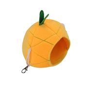 Pet Hanging House Mini Pineapple Shaped Hamster Hammock Warm Bed Nest Accessories Small Animals Hanging Bed Pet Supplies 1Pc Yellow Clever