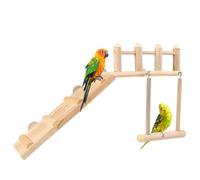 Pet Hanging Ladder | Bird Ladder for Cage | Pet Cage Bird | Climbing Structure with Ladder, Swing, and Springboard for Parrots and Lovebirds for Exercise and Entertainment