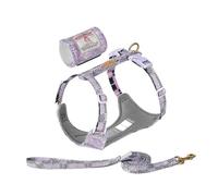 Pet Harness Leash Set Fabric No Pull Dog Vest For Walking Training Adjustable Easy Control TLH2912(Lavender,M)