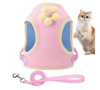 Pet Harness, Reflective Cat Harness - Breathable Pet Accessories with Cartoon Straps for Hiking, Travel, City, Beach, Park, Outdoor, Daily Use