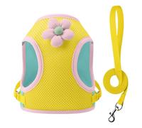 Pet Harness, Reflective Cat Harness, Polyester Breathable Cartoon Puppy Straps for Travel, Training, Daily Use, Ideal for Beach, Camping, Park, and Outdoor Nighttime Walking, 1-2cm difference in size.
