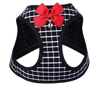 Pet Harness Small Animal Collars Bowknot Dog Vest Dog Chest Straps Dog Car Harnesses Puppy Harness and Leash Cat Vest Ha (Black M)