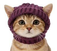 Pet Hat,Breathable Knitted Beanie with Ear Holes | Cat Dog Cute Headwear,for Birthday Party Kitten Winter Cosplay Halloween New Years Festival Puppy Chihuahua French Bulldog