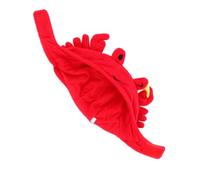 Pet Hat Cat Dog Headdress Warm Crab Shape Plush Red | Easy Wearing, No Hurt to Pet, Carnival Photo Props, Cartoon Outfit Accessory
