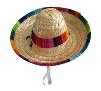 Pet Hat Dog & Cat Straw Sombrero Hat Funny Mexican Sombrero Cap Mini Hat Dog Clothes Pet Caps For Halloween Party Photo Props(M)