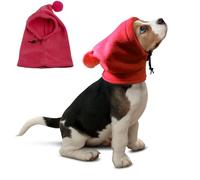 Pet Hat,Dog Winter Polar Fleece Warm Cap,Dog Ear Muffs Noise Protection Windproof Hat,Quiet Ears Covers for Small Medium Dogs_M(Red)