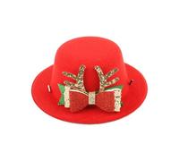 Pet Hat for Dogs Funny Cats Christmas Cute Bow Red Cosplay Accessory Cat Outdoor Soft Comfortable Holiday Cap Decoration A