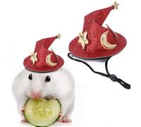 Pet Hat for Hamster Adjustable Strap Plush Festive Theme Headwear