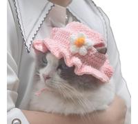 Pet Hat Hand-made Hat Elastic Woven Puppy Kitten Headwear Knitted Hat Party Shoot Props Accessorie Decoration Photo