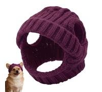 Pet Hat Knitted Soft Beanie with Ear Holes