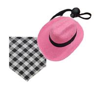 Pet Hat Neck Kerchief Set Unique Checker For Small Hamster Bandana Party Pet Halloween Costume Hamster Hat Scarf