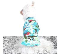 Pet Hawaiian Shirt Fashionable Breathable Dog Summer T-Shirt Comfortable Seaside Resort Style Pet Clothes Puppy Clothing for Small to Medium Dogs Cats(L)