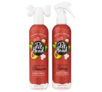 Pet Head Festive Dog Shampoo and Spray Set | Roasted Chestnut with Cinnamon Scent |Christmas Shampoo for Dogs with Sensitive Skin | Vegan | Gentle Formula for Puppies | 300ml each