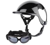 Pet Head Gear - Breathable Dog Helmet, Sunglasses Combo | Adjustable Goggles Strap for Driving Riding Protection, Motorcycle Walking Outdoor Confidence Accessory for Small Medium Large Dogs