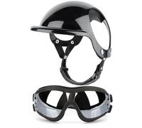 Pet Head Gear - Breathable Dog Helmet, Sunglasses Combo | Adjustable Goggles Strap for Driving Riding Protection, Motorcycle Walking Outdoor Confidence Accessory for Small Medium Large Dogs