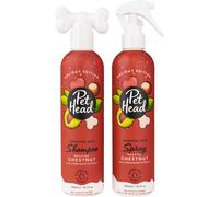 Pet Head Holiday Edition Chestnut Shampoo & Spray Gift Set - Warm Chestnut Fragrance with Clove, Nutmeg & Caramel, Cocoa Butter & Aloe Vera