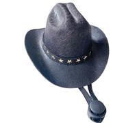 WATERBELINE Pet Headwear,Funny Cat Hat Cowboy Hat Costume Birthday Western Cowgirl Accessories Pet Headwear Adjustable Cap for Cosplay Cowboy