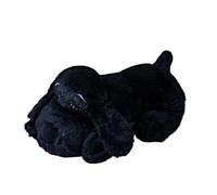 Pet Heartbeat Puppy Behavioral Training Dog Plush Pet Comfortable Snuggle Anxiety Relief Sleep Aid Doll Durable(Black dog Heartbeat)
