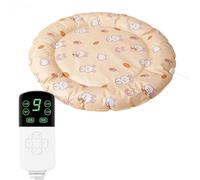 Pet Heating Pad for Dogs & Cats, Heated Pet Pad, Adjustable Temperature, Warm and Comfortable, Suitable for Indoor Use(Pink,Medium)