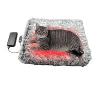 Pet Heating Pad, Plush Silicone Pet Thermal Pad, Chew Resistant Soft Cover, Non-slip Bottom, Heat Mat