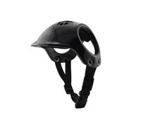 Pet Helmet Cycle Cap Comfortable Double Hole Design Dog Cat Helmet for Small Breeds Corgi Yorkshire Terrier Maltese- Black