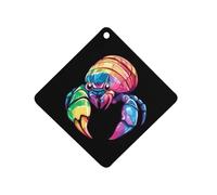 Pet Hermit Crab Colorful Car Air Freshener Decorative Hanging Aromatherapy Tablets for Car Trucks Rhombus