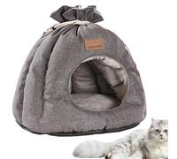 Pet Hideaway Pod - Portable Cat Tent, Washable Cozy Nest, Removable Mat Bed | Structured Indoor Shelter Build, Enclosed Shape Providing Security Sleep Comfort For Cats Small Dogs Lounging Spaces