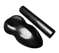 PET High Glossy Carbon Fiber Vinyl Wrap, Self-Adhesive Bubble-Free Waterproof Car Film Roll for DIY Motorcycles And Laptop,Black gold(6d small grid,30 * 100cm)