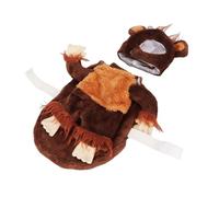 Pet Holiday Costume Funny Monkey Cosplay Dog Clothes Soft Breathable Plush Cat Outfit with Cute Headwear for Indoor and Outdoor (M)