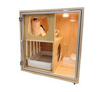 Pet Home Pet House Cat Cage Cat Villa with Toilet One Household Cat House Hanging Bowl Two-Story Cat Cabinet Pet Shop Cat House Cat Villa